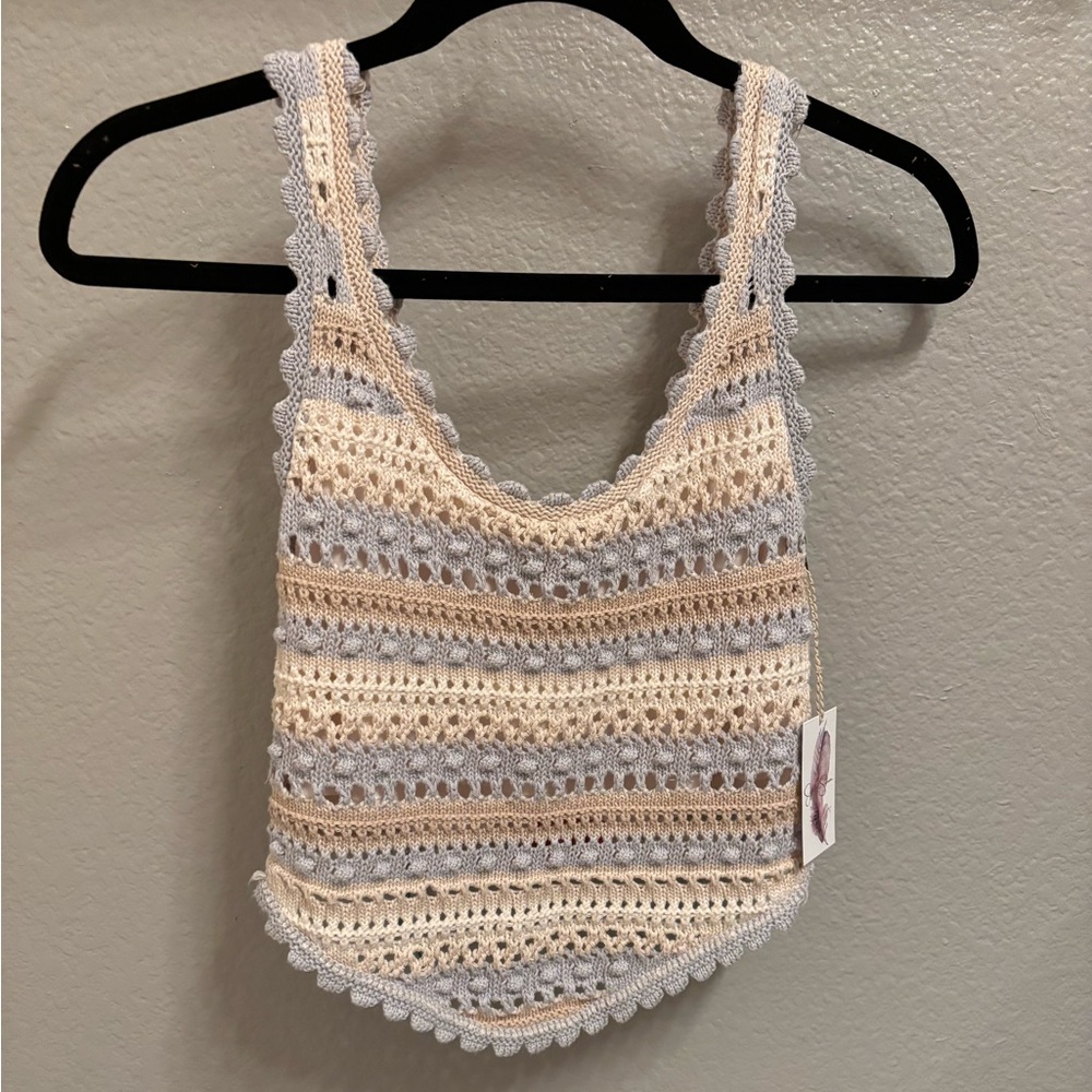 Striped Crochet Top